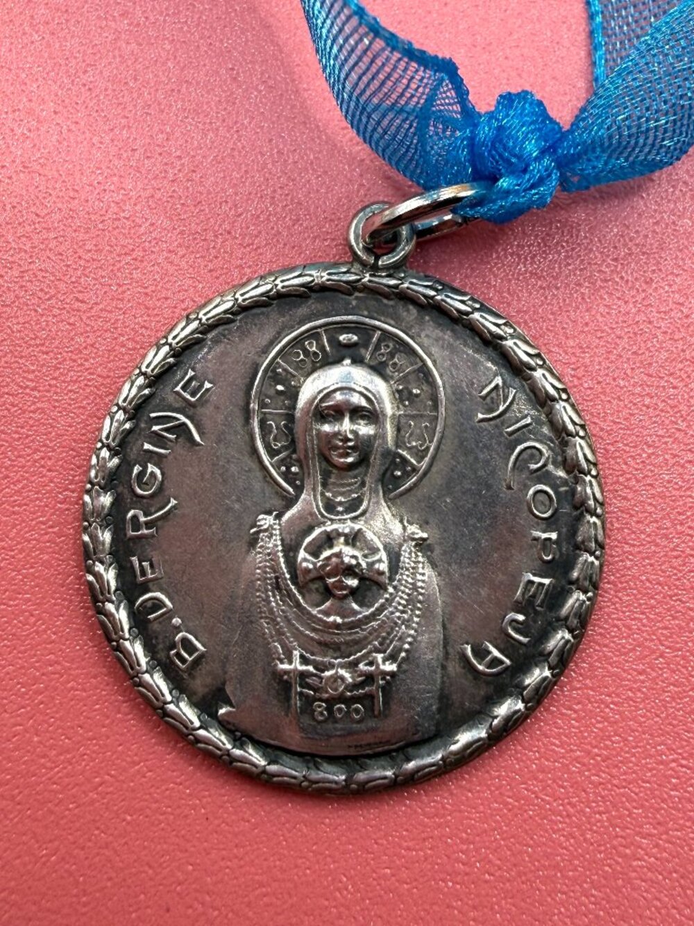 Vintage Regine Nicopeja Madonna Nicopeia Fine Silver Pendant